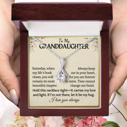 To My Granddaughter Allure Necklace With Heartfelt Message Card in Luxury Wood Box (Copy)